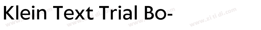 Klein Text Trial Bo字体转换